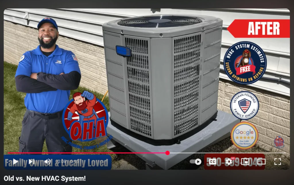 Before-and-After Social Media Post Example for HVAC Company
