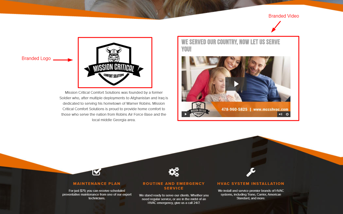 Branded Website Example