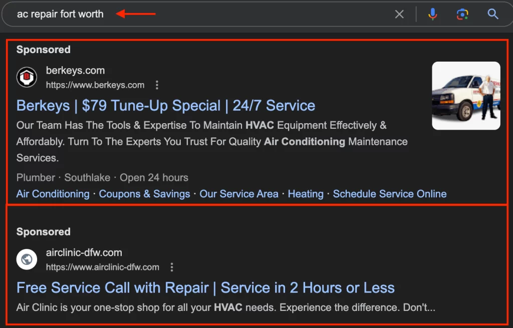 Google Ads PPC Results