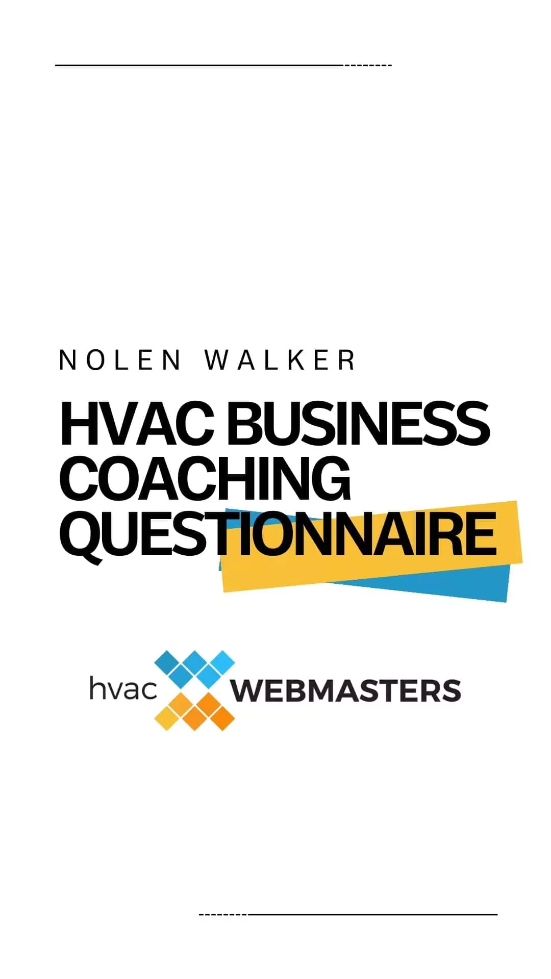 HVAC Business Coaching Questionnaire Cover