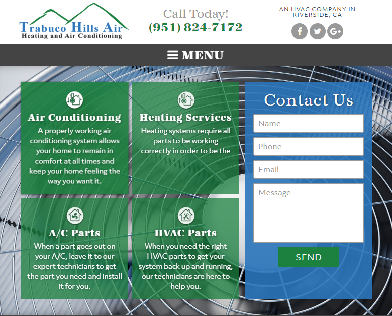 HVAC Company Website