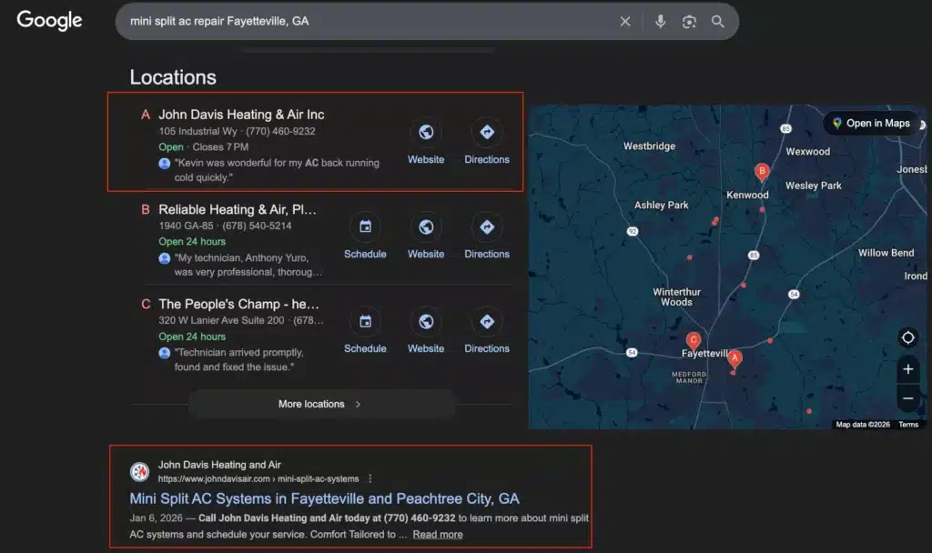 HVAC Google Ranking for Lead Generation HVAC Google Ranking on Maps and Organic