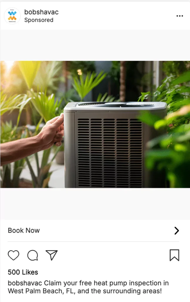 HVAC Instagram Ad Mockup