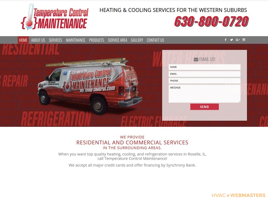 HVAC Website Design Example 2