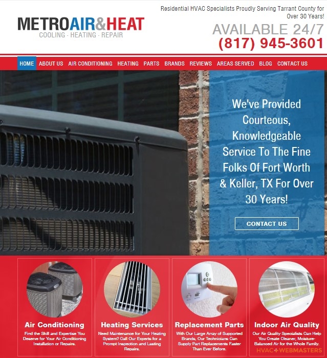 Metro Air and Heat Website