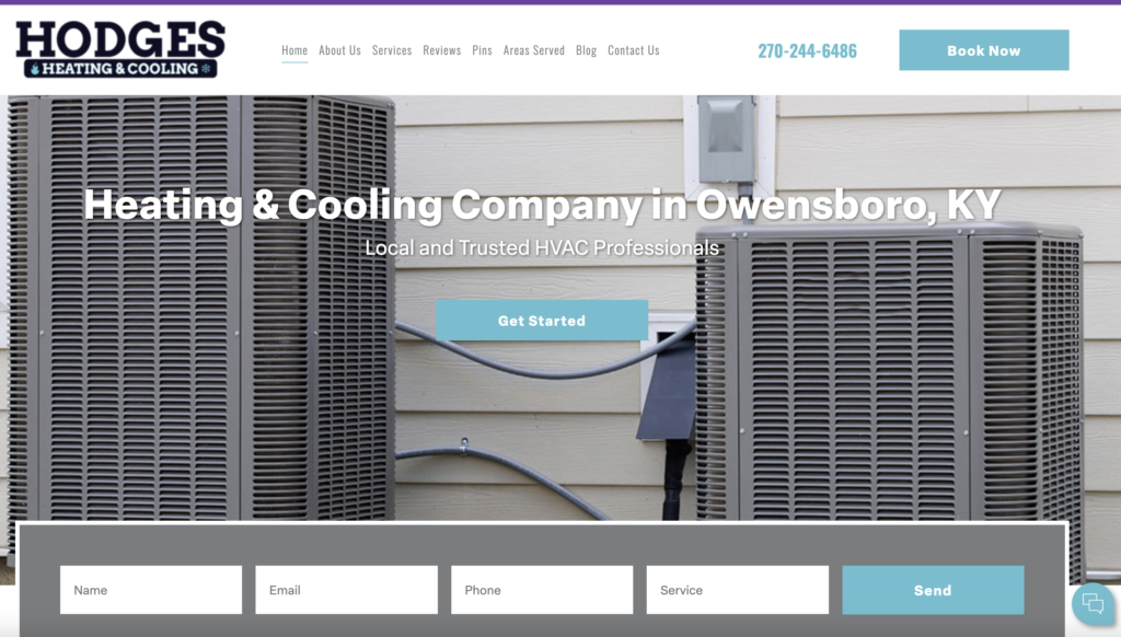 Modern HVAC Website (Screenshot)