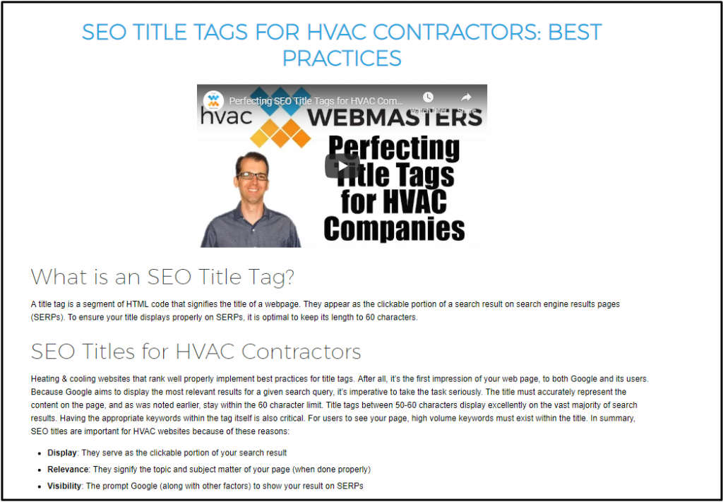 Page Optimization For HVAC Podcasts
