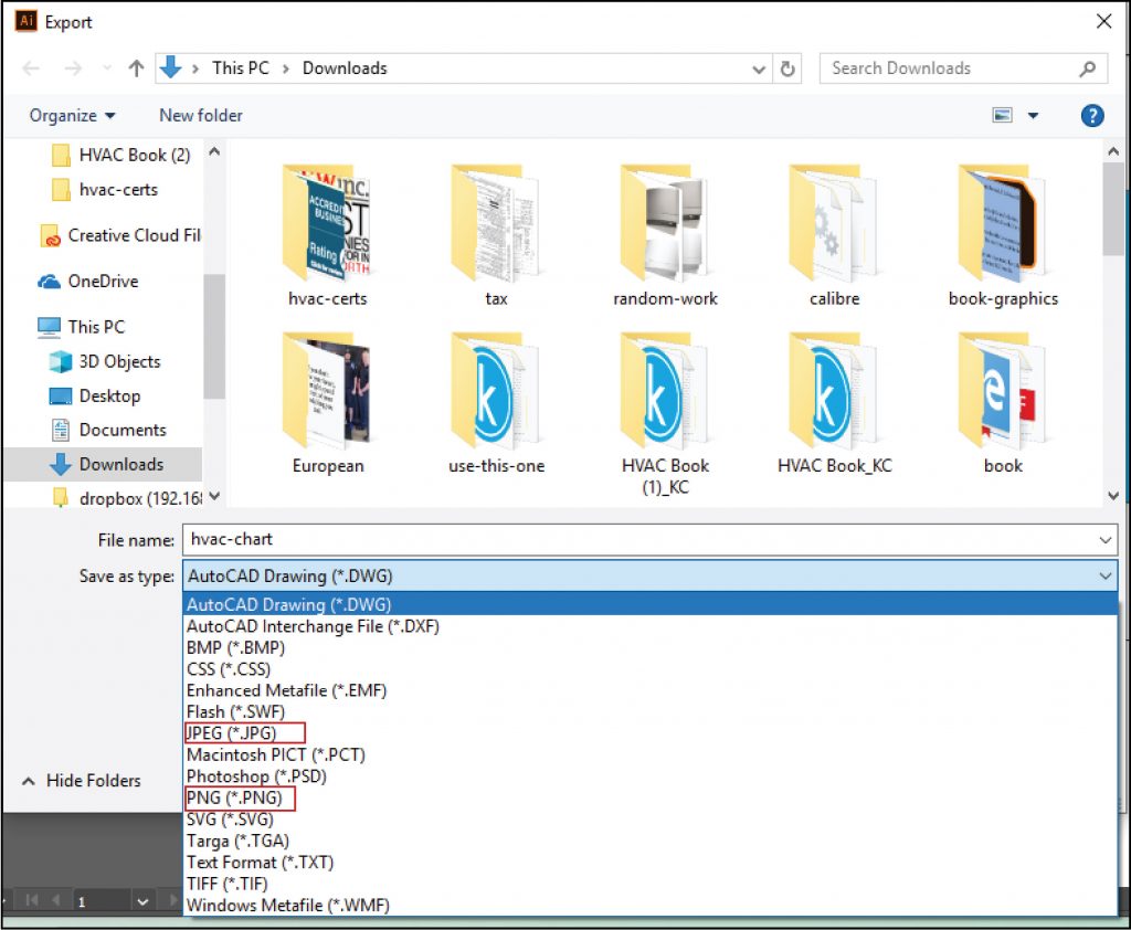 HVAC Image Formatting Screenshot