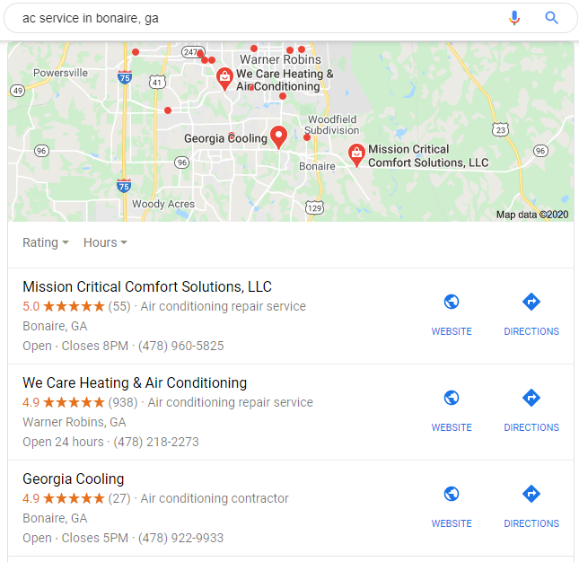 Local Pack Listings With Lots of Customer Reviews
