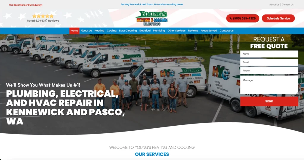 Young's Heating Website